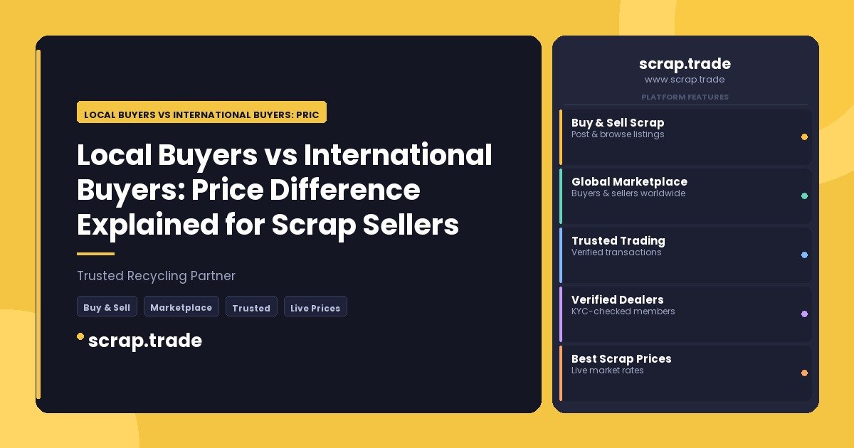 Local Buyers vs International Buyers: Price Difference Explained for Scrap Sellers - Local Buyers vs International Buyers: Pr