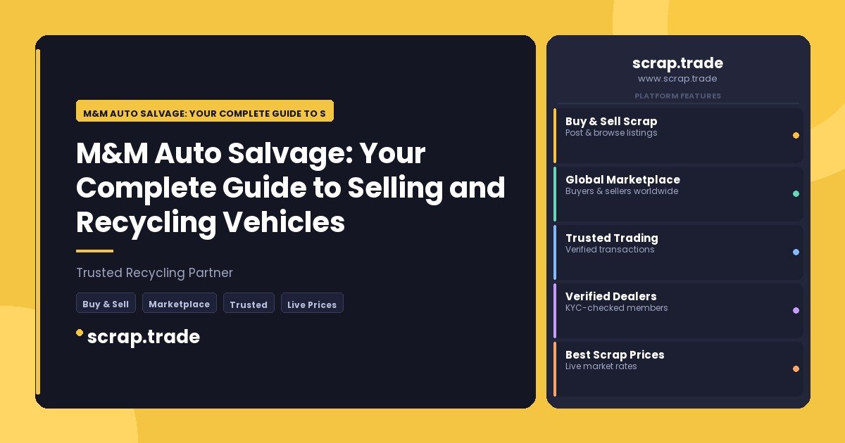 M&M Auto Salvage: Your Complete Guide to Selling and Recycling Vehicles - M&M Auto Salvage: Your Complete Guide to Selling an