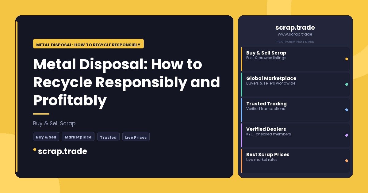 Metal Disposal: How to Recycle Responsibly and Profitably - Metal Disposal: How to Recycle Responsibly and Profitably