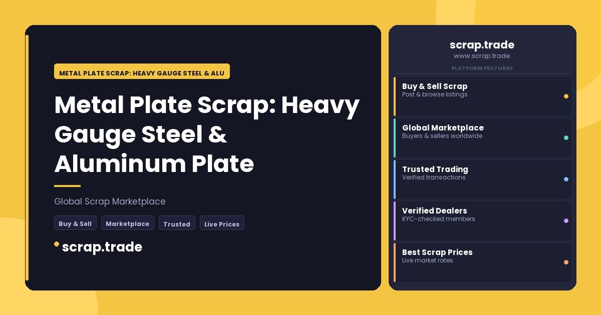 Metal Plate Scrap: Heavy Gauge Steel & Aluminum Plate - Metal Plate Scrap: Heavy Gauge Steel & Aluminum Plate