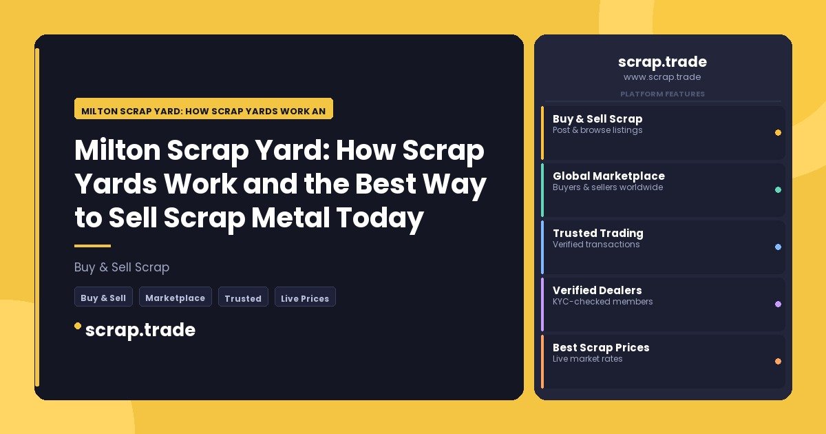 Milton Scrap Yard: How Scrap Yards Work and the Best Way to Sell Scrap Metal - Milton Scrap Yard: How Scrap Yards Work and th