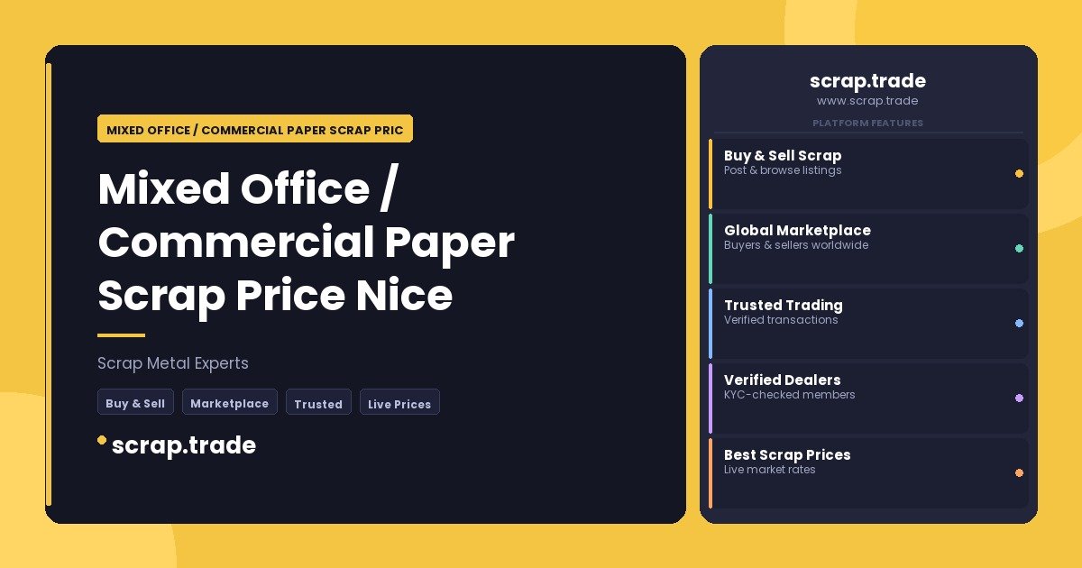 Mixed Office / Commercial Paper Scrap Price Nice - Mixed Office / Commercial Paper Scrap Price Nice