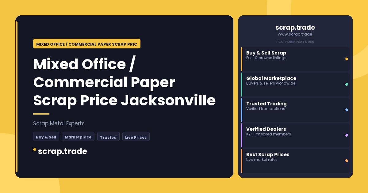 Mixed Office / Commercial Paper Scrap Price Jacksonville - Mixed Office / Commercial Paper Scrap Price Jacksonville