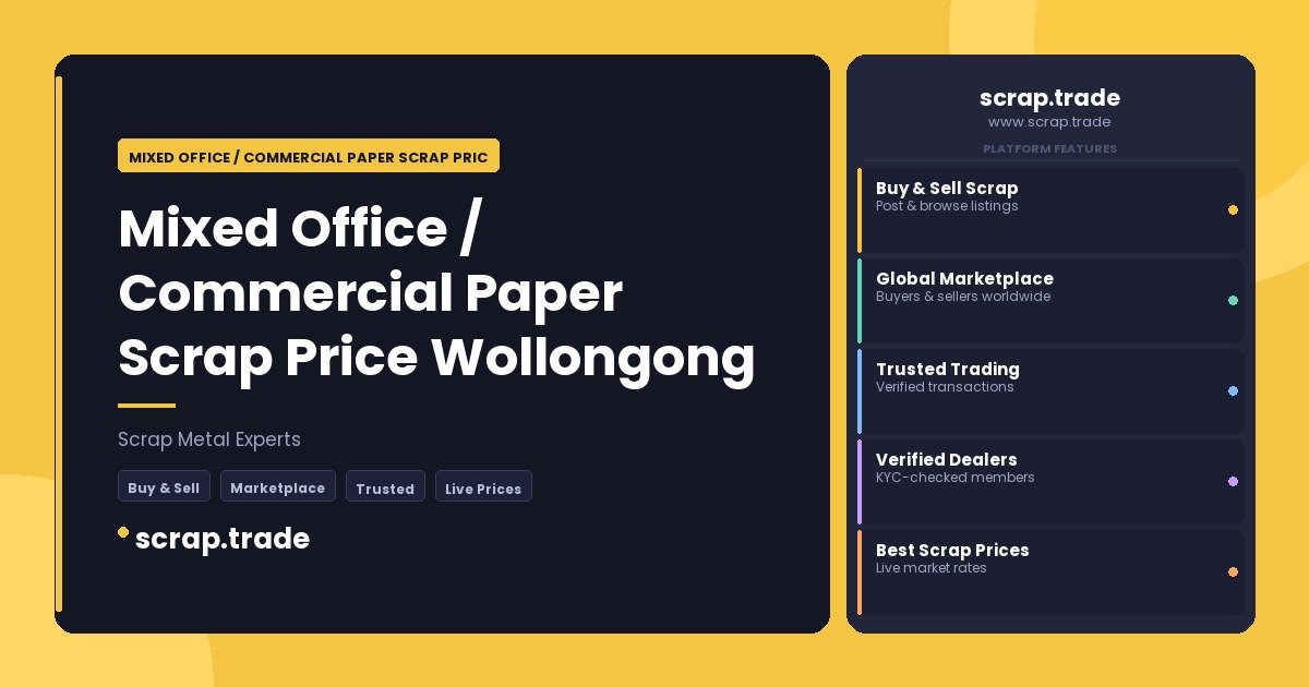 Mixed Office / Commercial Paper Scrap Price Wollongong - Mixed Office / Commercial Paper Scrap Price Wollongong