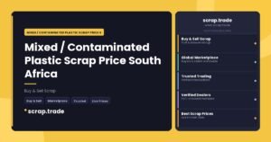 Mixed / Contaminated Plastic Scrap Price South Africa - Mixed / Contaminated Plastic Scrap Price South Africa
