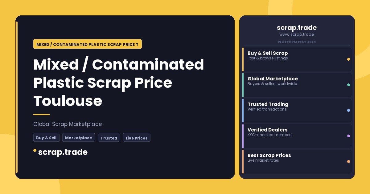 Mixed / Contaminated Plastic Scrap Price Toulouse - Mixed / Contaminated Plastic Scrap Price Toulouse