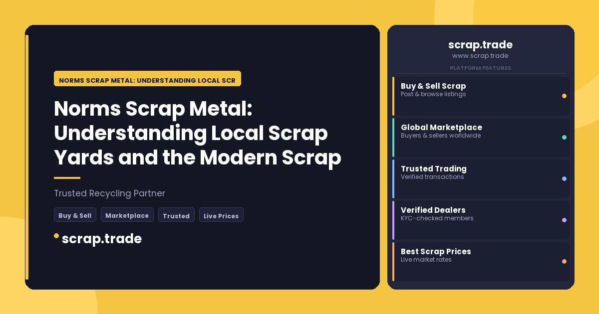 Norms Scrap Metal: Understanding Local Scrap Yards and the Modern Scrap Trading Industry - Norms Scrap Metal: Understanding L