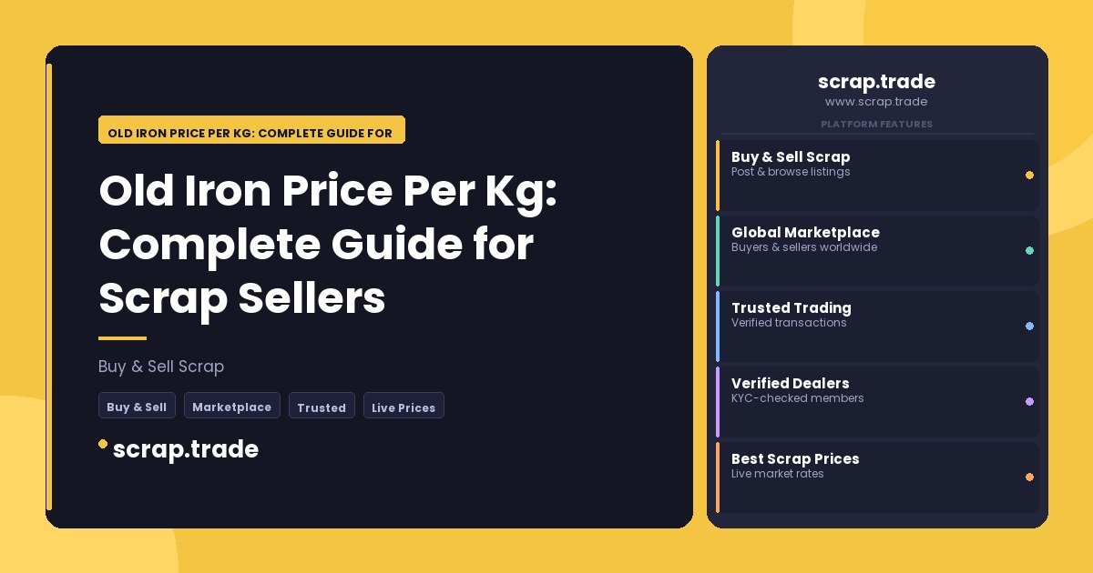 Old Iron Price Per Kg: Complete Guide for Scrap Sellers - Old Iron Price Per Kg: Complete Guide for Scrap Sellers