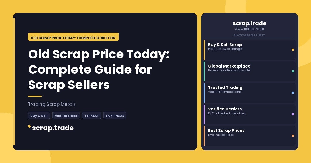 Old Scrap Price Today: Complete Guide for Scrap Sellers - Old Scrap Price Today: Complete Guide for Scrap Sellers
