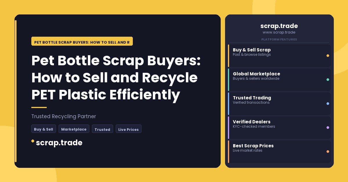 Pet Bottle Scrap Buyers: How to Sell and Recycle PET Plastic Efficiently - Pet Bottle Scrap Buyers: How to Sell and Recycle P