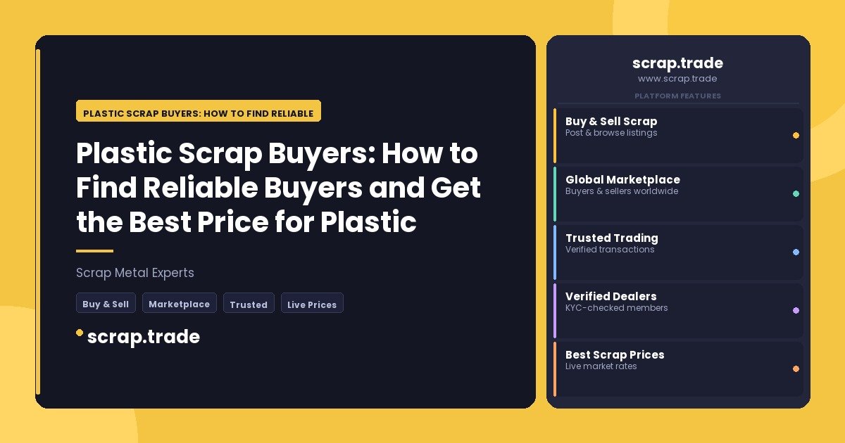 Plastic Scrap Buyers: How to Find Reliable Buyers and Get the Best Price for Plastic Waste - Plastic Scrap Buyers: How to Fin