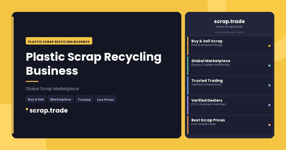 Plastic Scrap Recycling Business - Plastic Scrap Recycling Business