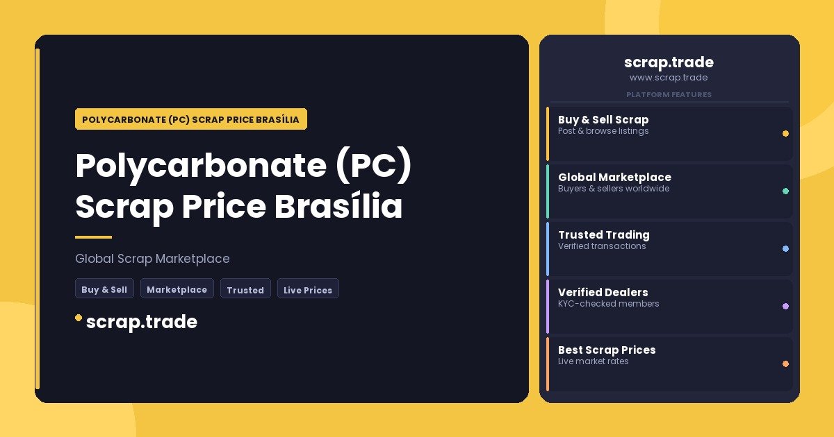 Polycarbonate (PC) Scrap Price Brasília - Polycarbonate (PC) Scrap Price Brasília