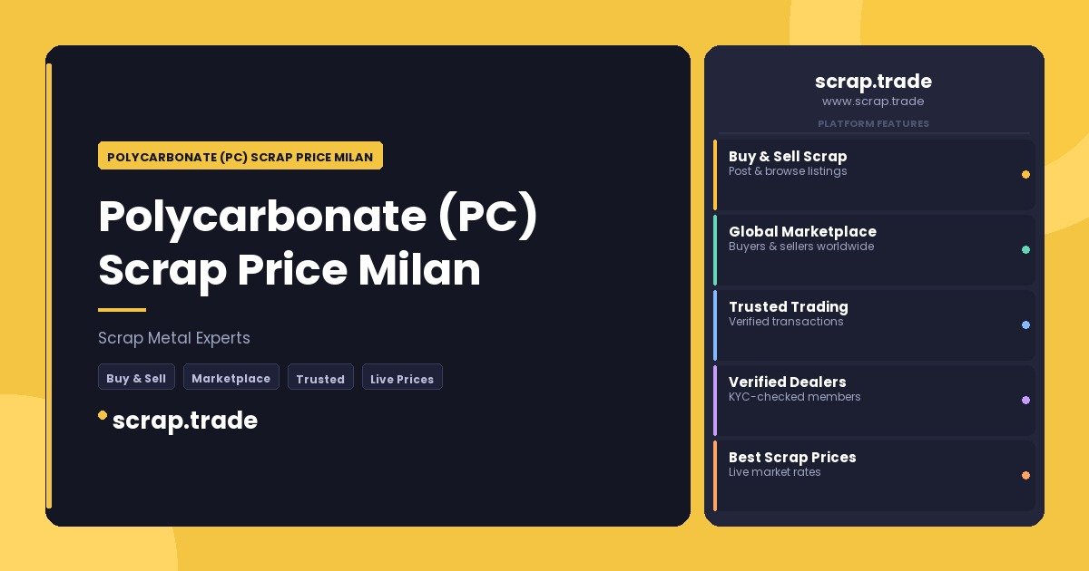 Polycarbonate (PC) Scrap Price Milan - Polycarbonate (PC) Scrap Price Milan