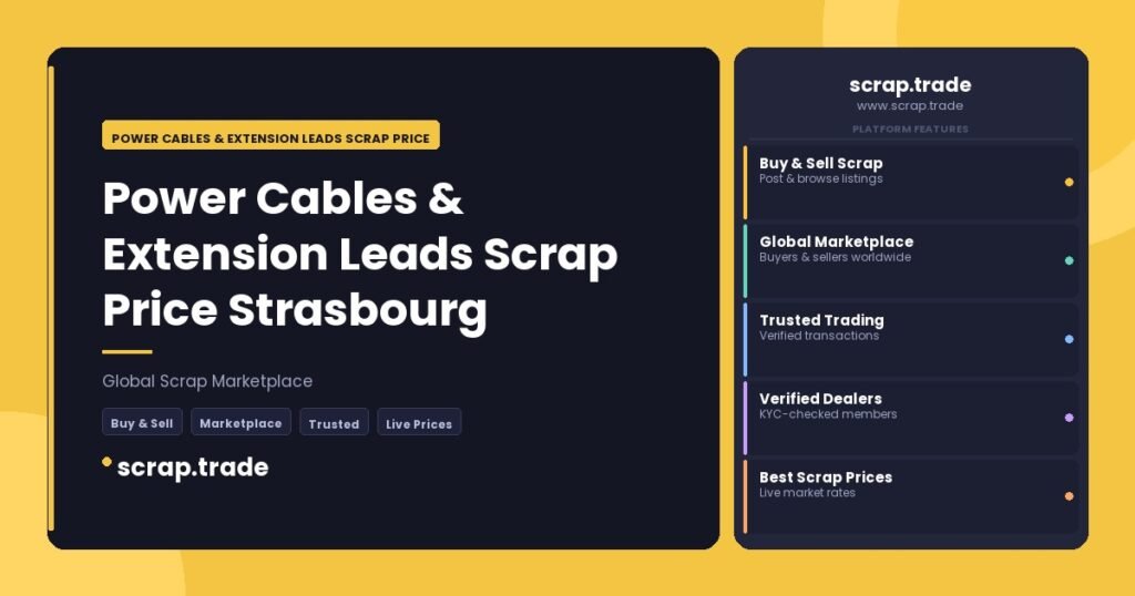 Power Cables & Extension Leads Scrap Price Strasbourg - Power Cables & Extension Leads Scrap Price Strasbourg