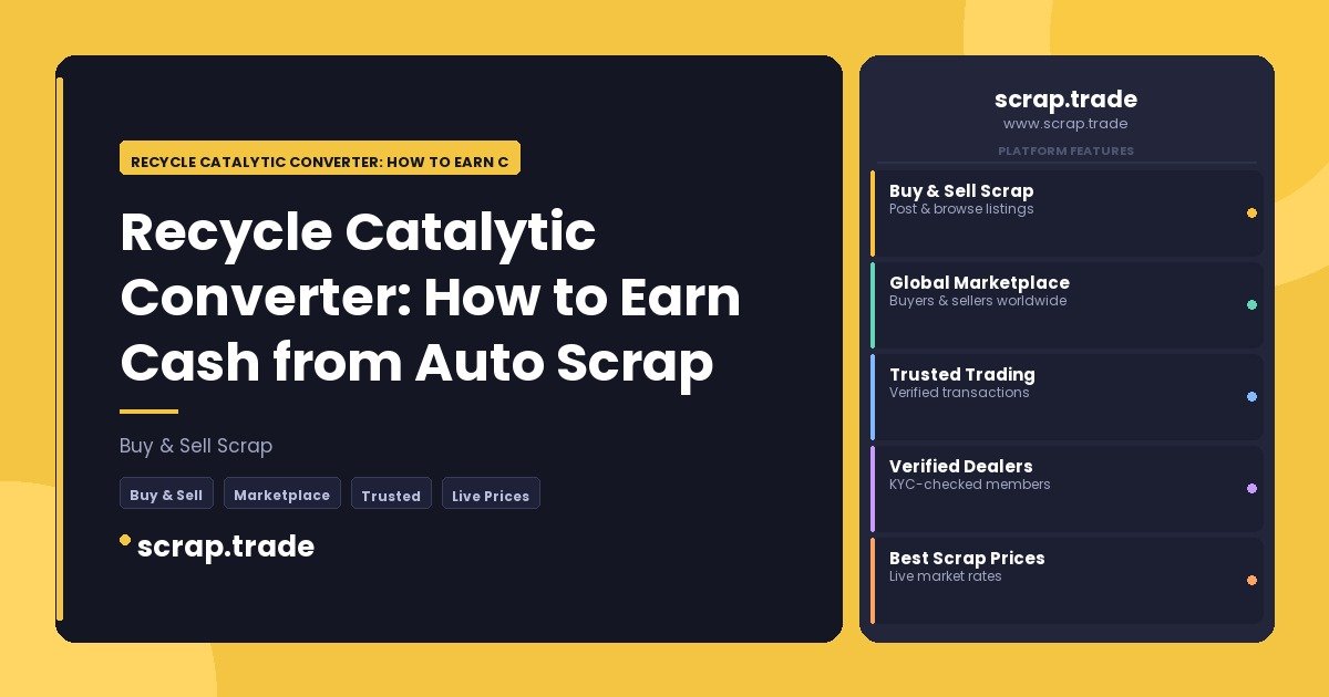 Recycle Catalytic Converter: How to Earn Cash from Auto Scrap - Recycle Catalytic Converter: How to Earn Cash from Auto Scrap