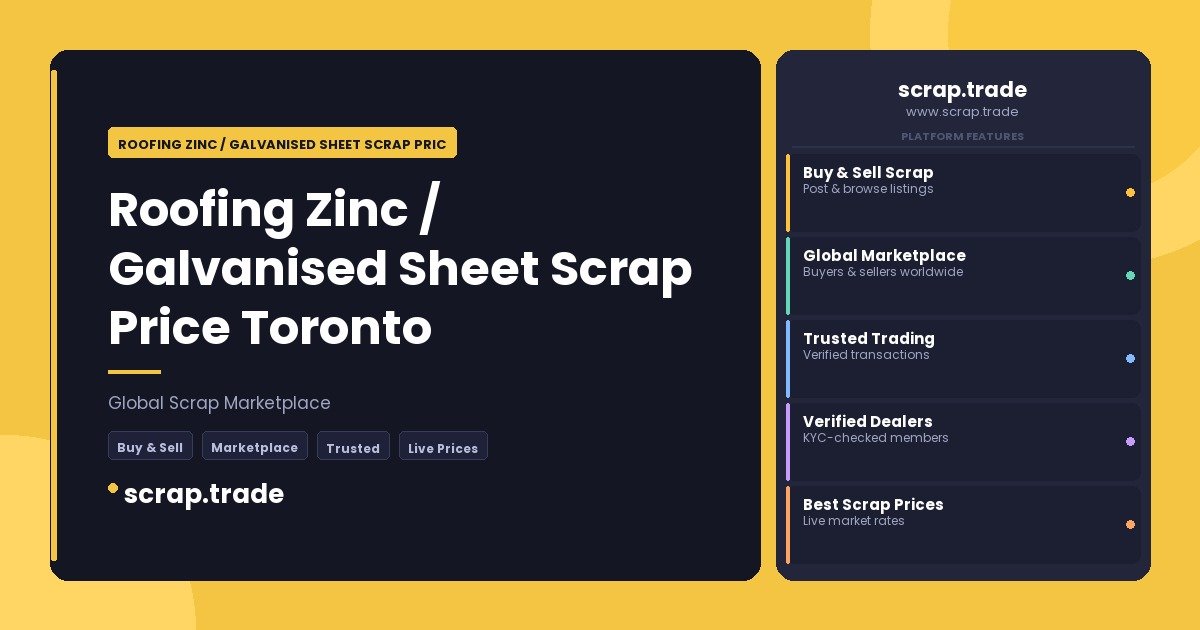 Roofing Zinc / Galvanised Sheet Scrap Price Toronto - Roofing Zinc / Galvanised Sheet Scrap Price Toronto