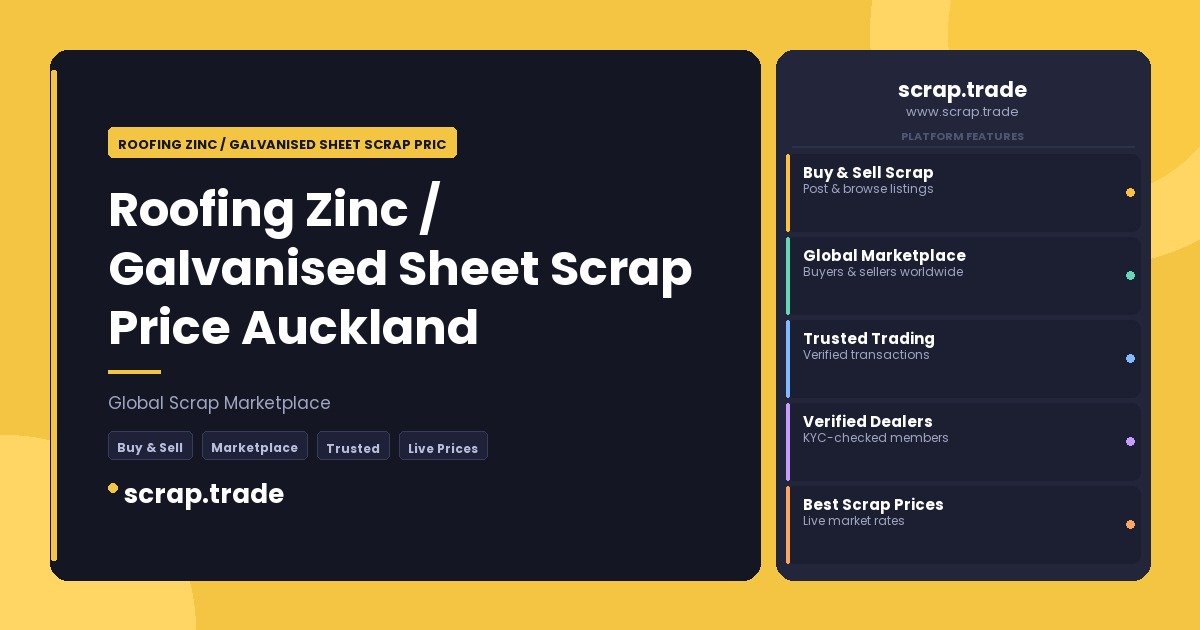 Roofing Zinc / Galvanised Sheet Scrap Price Auckland - Roofing Zinc / Galvanised Sheet Scrap Price Auckland