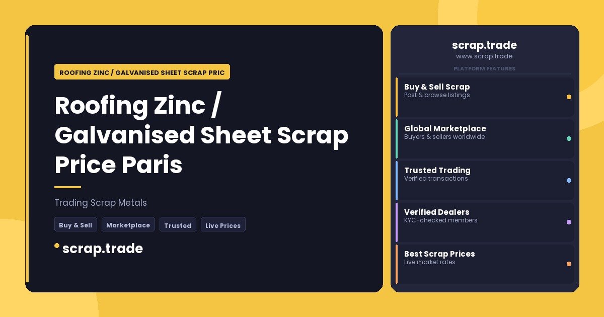 Roofing Zinc / Galvanised Sheet Scrap Price Paris - Roofing Zinc / Galvanised Sheet Scrap Price Paris
