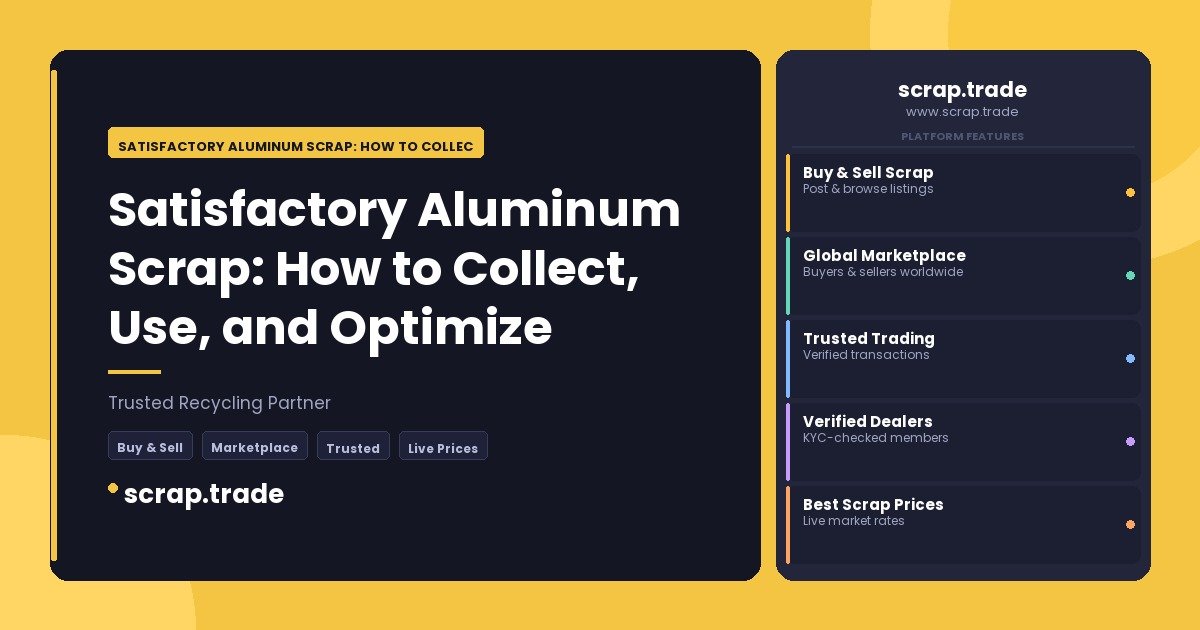 Satisfactory Aluminum Scrap: How to Collect - Satisfactory Aluminum Scrap: How to Collect
