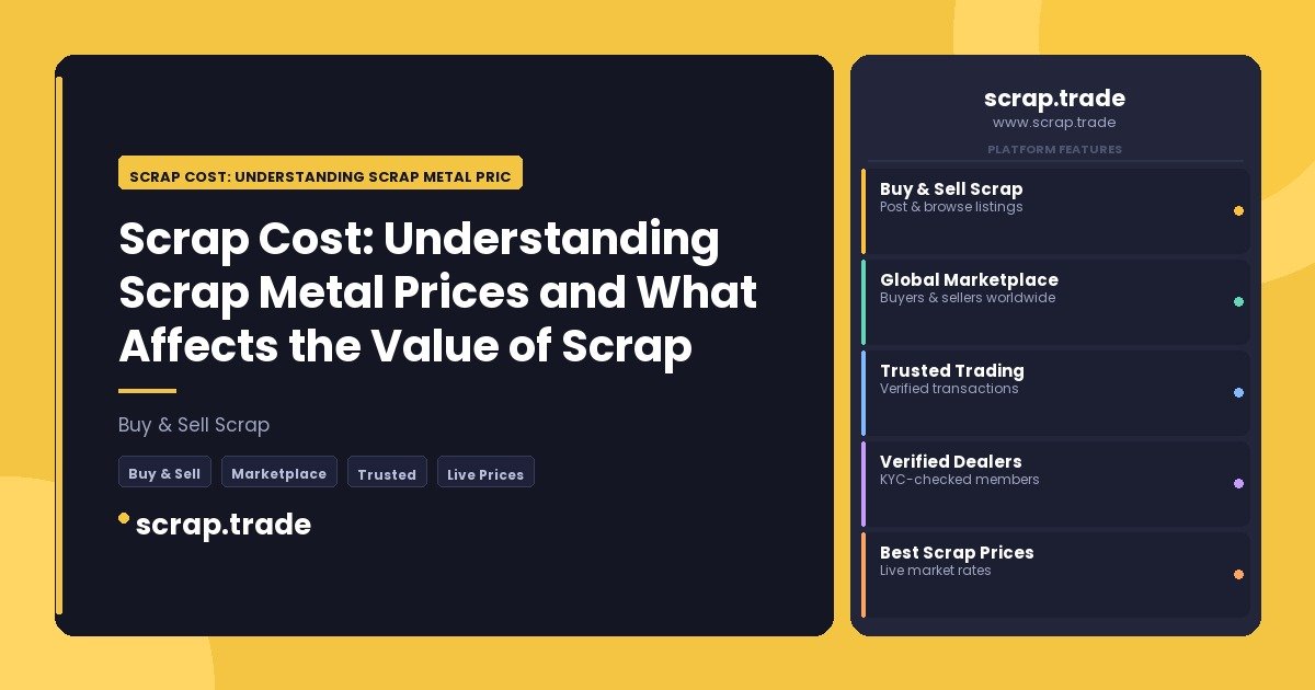 Scrap Cost: Understanding Scrap Metal Prices and What Affects the Value of Scrap - Scrap Cost: Understanding Scrap Metal Pric
