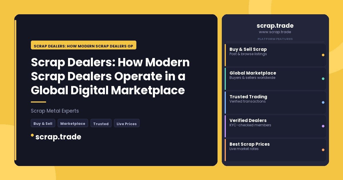 Scrap Dealers: How Modern Scrap Dealers Operate in a Global Digital Marketplace - Scrap Dealers: How Modern Scrap Dealers Ope
