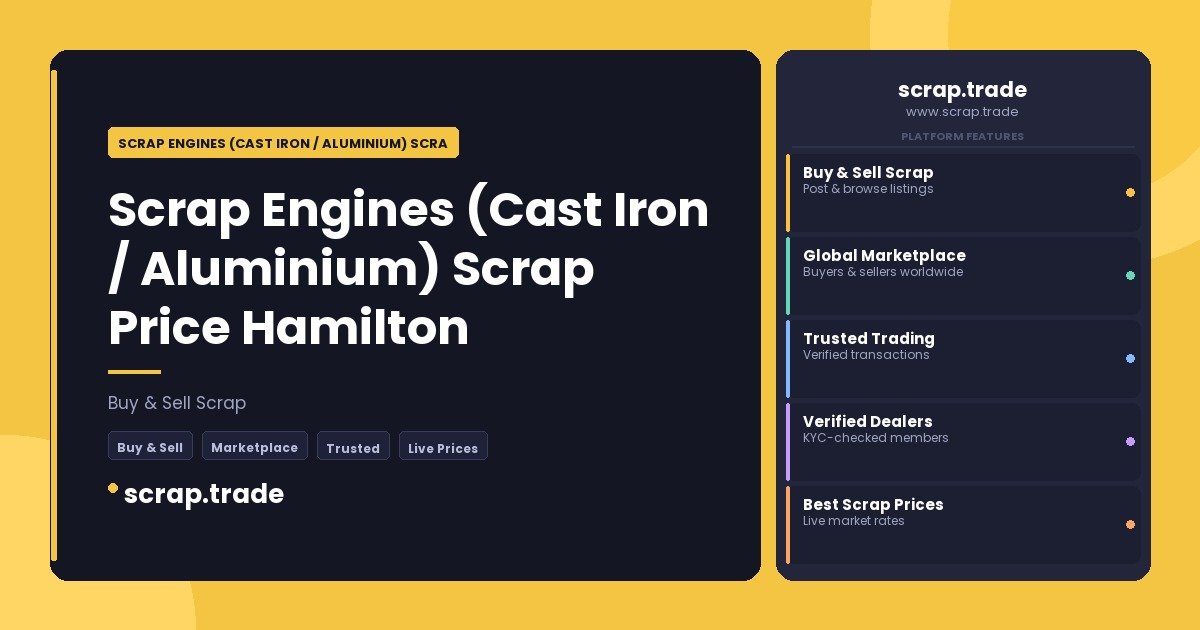 Scrap Engines (Cast Iron / Aluminium) Scrap Price Hamilton - Scrap Engines (Cast Iron / Aluminium) Scrap Price Hamilton