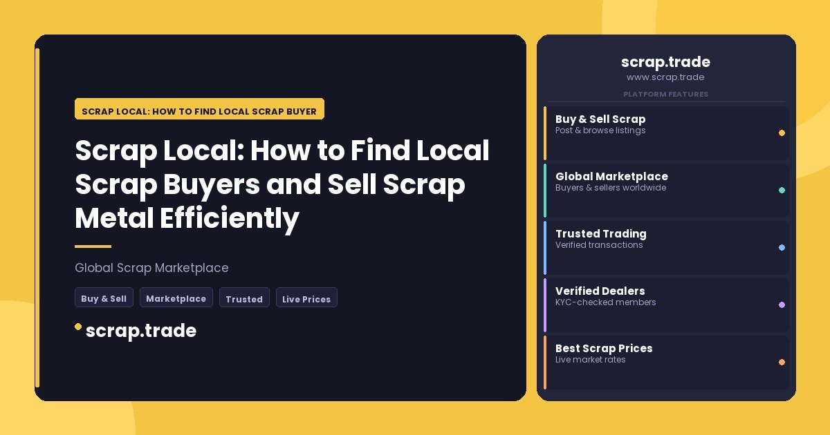 Scrap Local: How to Find Local Scrap Buyers and Sell Scrap Metal Efficiently - Scrap Local: How to Find Local Scrap Buyers an
