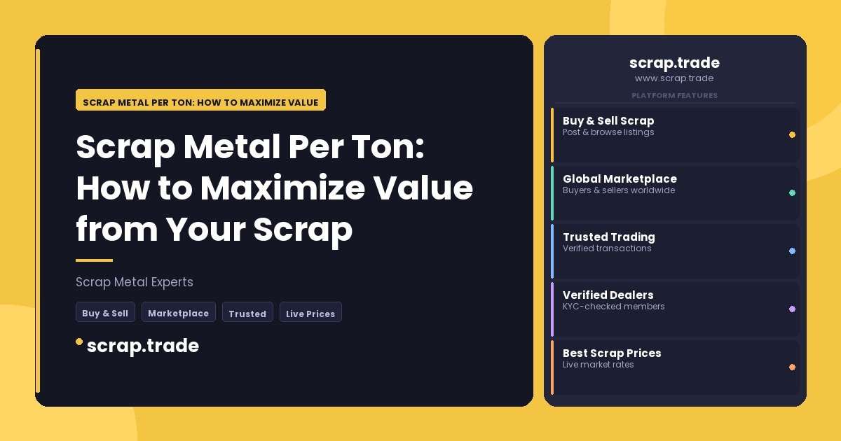 Scrap Metal Per Ton: How to Maximize Value from Your Scrap - Scrap Metal Per Ton: How to Maximize Value from Your Scrap
