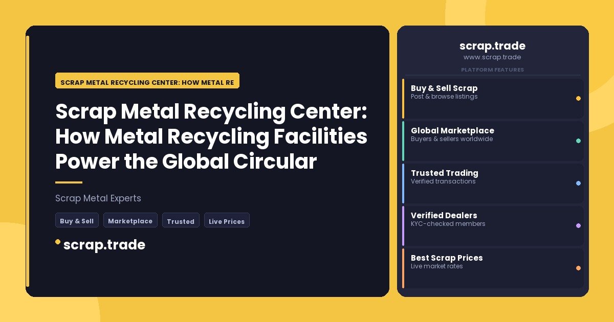 Scrap Metal Recycling Center: How Metal Recycling Facilities Power the Global Circular Economy - Scrap Metal Recycling Center