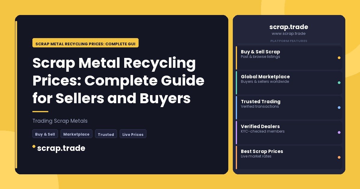 Scrap Metal Recycling Prices: Complete Guide for Sellers and Buyers - Scrap Metal Recycling Prices: Complete Guide for Seller