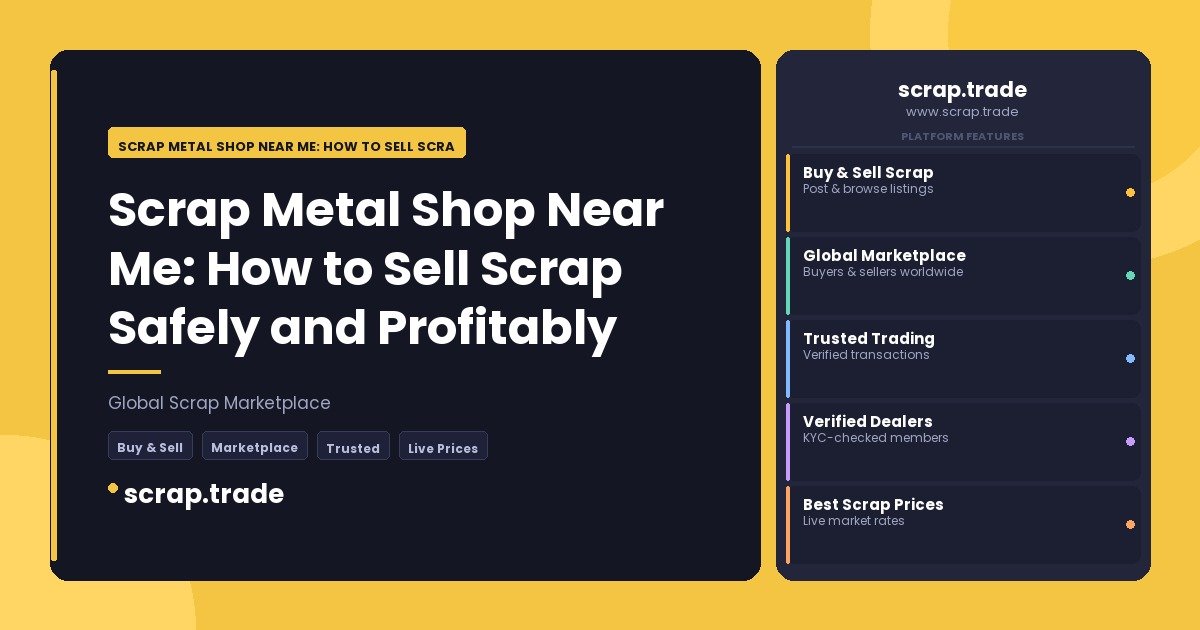 Scrap Metal Shop Near Me: How to Sell Scrap Safely and Profitably - Scrap Metal Shop Near Me: How to Sell Scrap Safely and Pr
