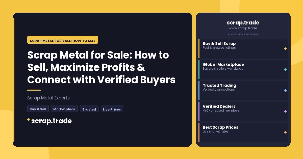 Scrap Metal for Sale: How to Sell - Scrap Metal for Sale: How to Sell