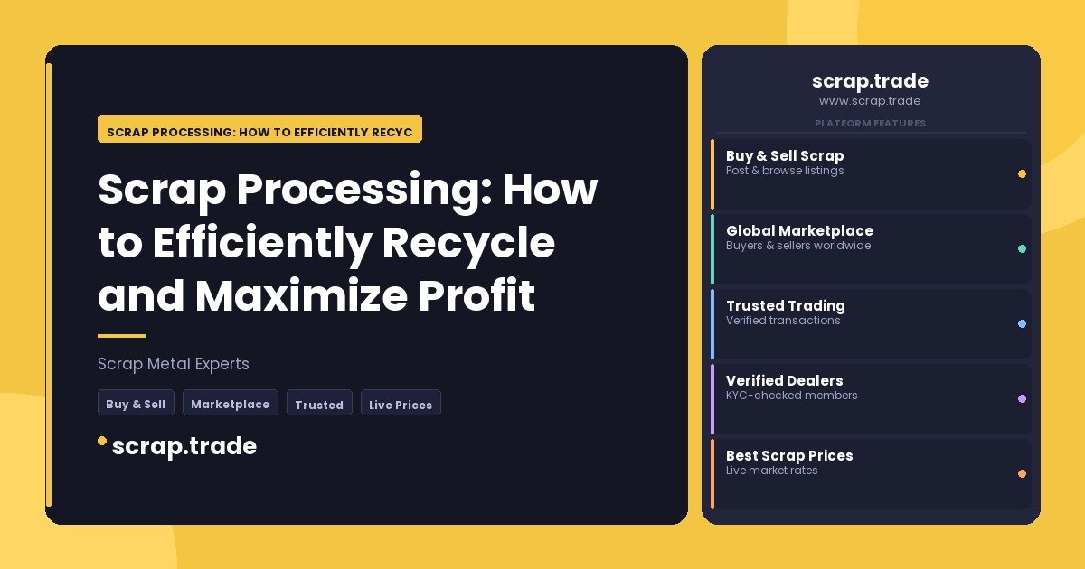 Scrap Processing: How to Efficiently Recycle and Maximize Profit - Scrap Processing: How to Efficiently Recycle and Maximize