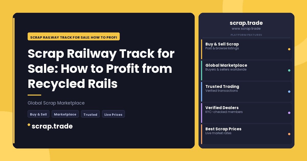 Scrap Railway Track for Sale: How to Profit from Recycled Rails - Scrap Railway Track for Sale: How to Profit from Recycled R