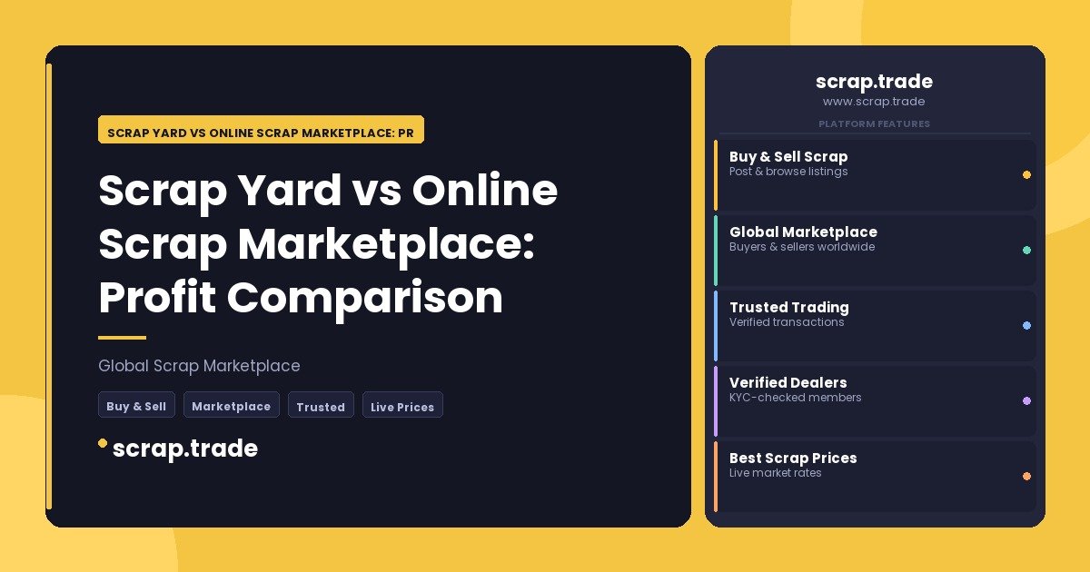 Scrap Yard vs Online Scrap Marketplace: Profit Comparison - Scrap Yard vs Online Scrap Marketplace: Profit Comparison