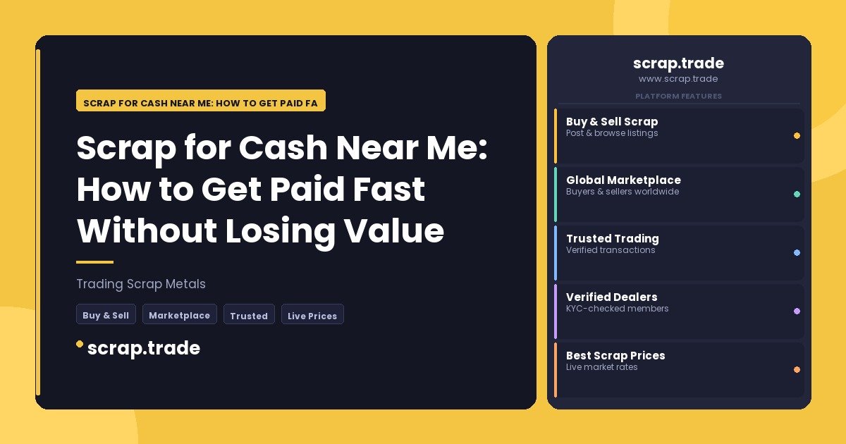 Scrap for Cash Near Me: How to Get Paid Fast Without Losing Value - Scrap for Cash Near Me: How to Get Paid Fast Without Losi