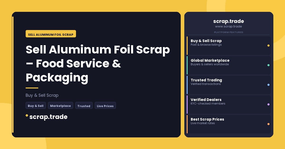 Sell Aluminum Foil Scrap - Sell Aluminum Foil Scrap