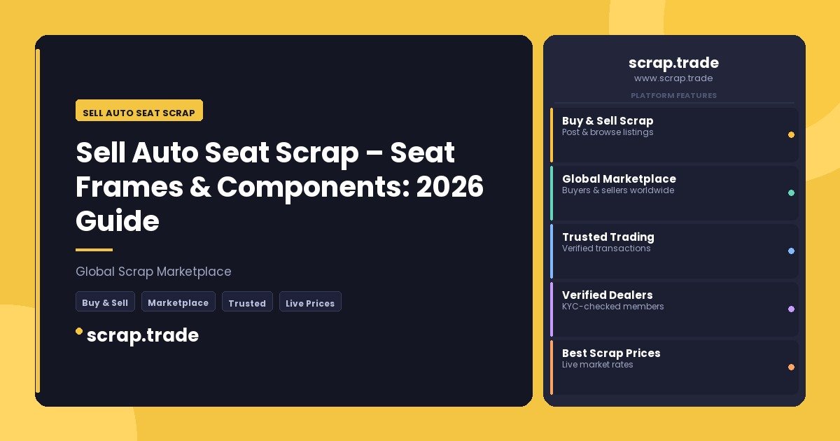 Sell Auto Seat Scrap - Sell Auto Seat Scrap