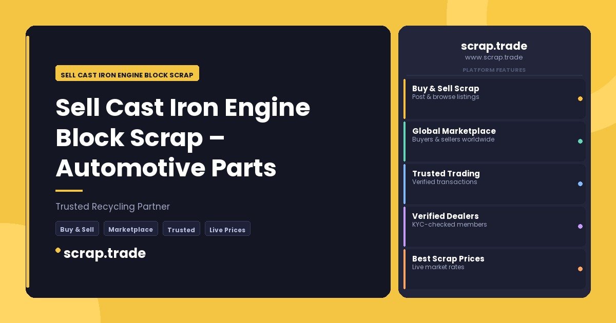 Sell Cast Iron Engine Block Scrap - Sell Cast Iron Engine Block Scrap