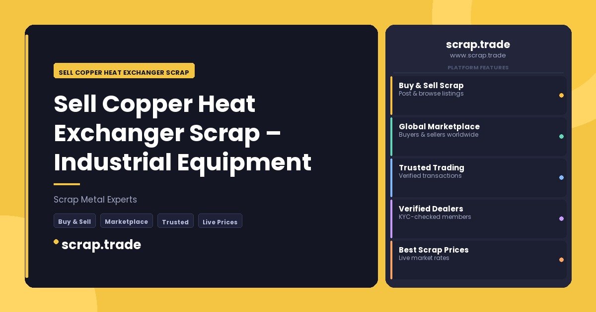 Sell Copper Heat Exchanger Scrap - Sell Copper Heat Exchanger Scrap