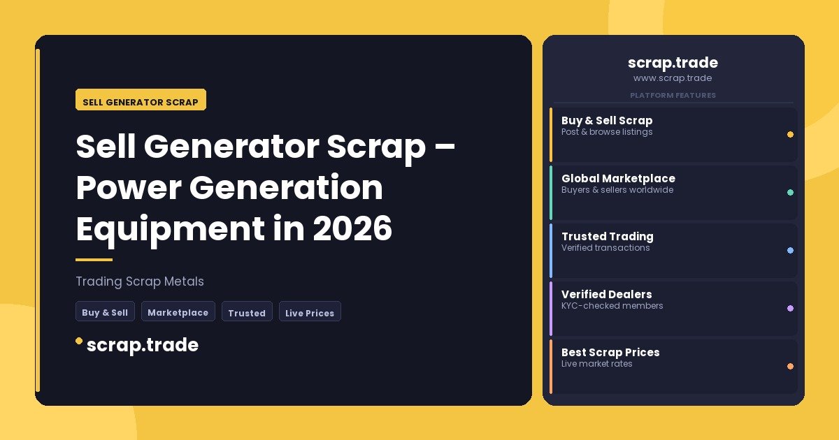 Sell Generator Scrap - Sell Generator Scrap