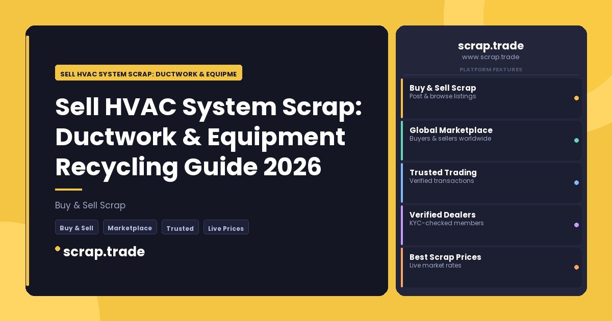 Sell HVAC System Scrap: Ductwork & Equipment Recycling Guide 2026 - Sell HVAC System Scrap: Ductwork & Equipment Recycling Gu