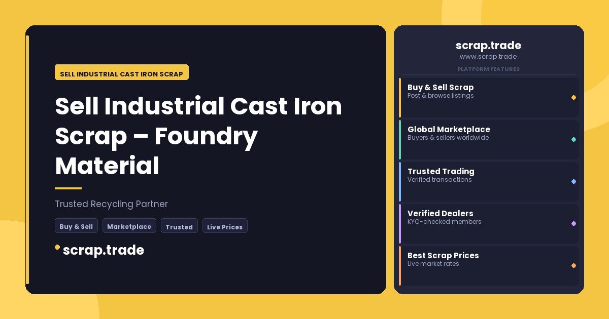 Sell Industrial Cast Iron Scrap - Sell Industrial Cast Iron Scrap