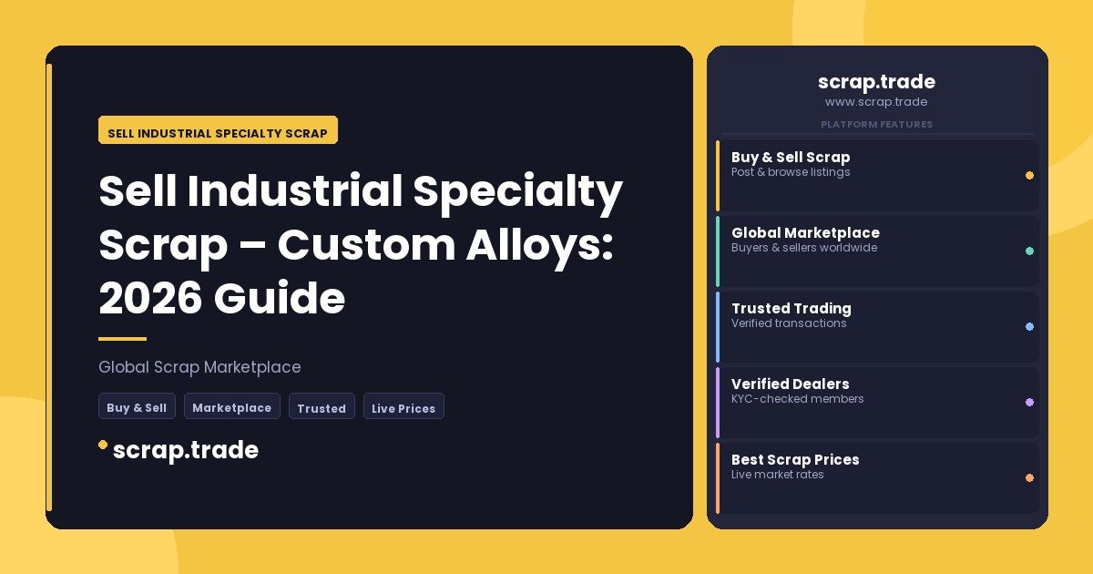 Sell Industrial Specialty Scrap - Sell Industrial Specialty Scrap