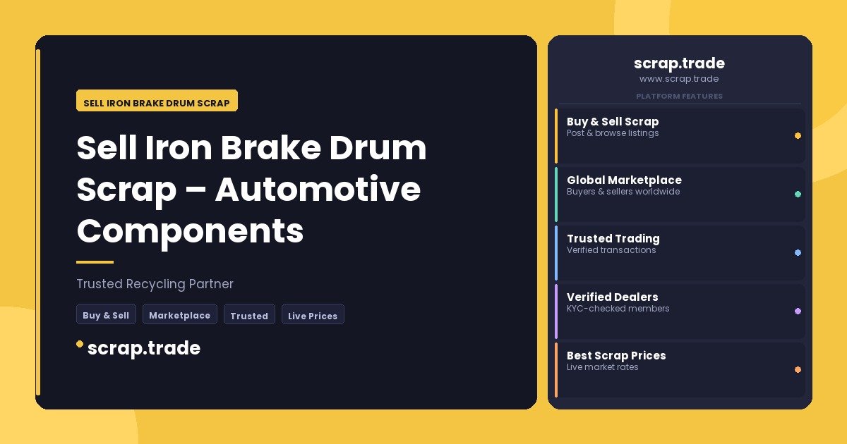 Sell Iron Brake Drum Scrap - Sell Iron Brake Drum Scrap