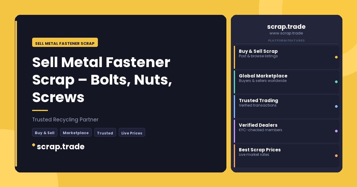 Sell Metal Fastener Scrap - Sell Metal Fastener Scrap