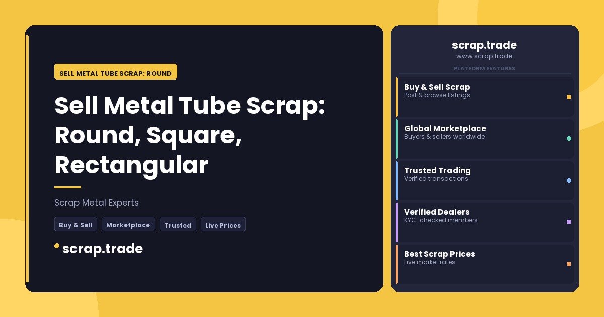 Sell Metal Tube Scrap: Round - Sell Metal Tube Scrap: Round
