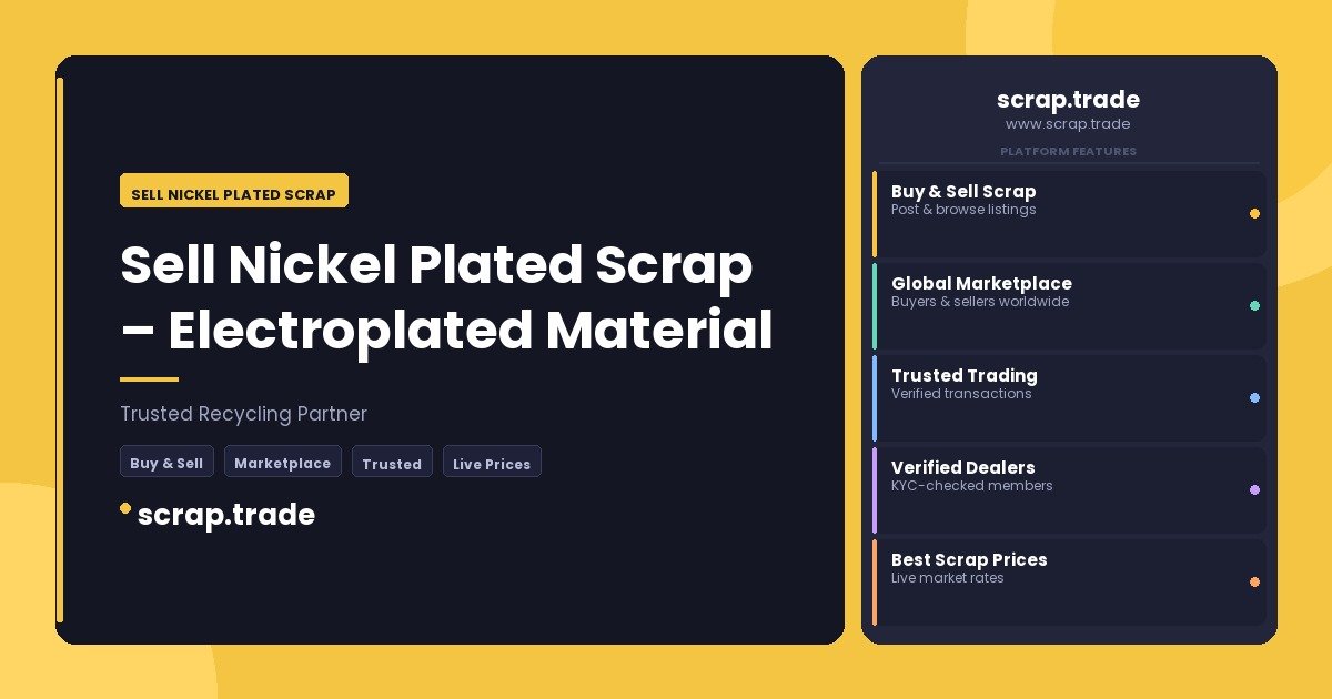 Sell Nickel Plated Scrap - Sell Nickel Plated Scrap