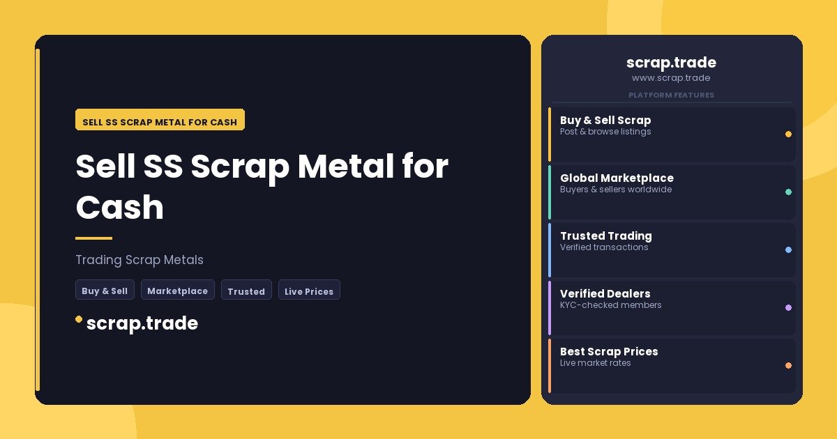Sell SS Scrap Metal for Cash - Sell SS Scrap Metal for Cash